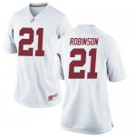 Women's Alabama Crimson Tide #21 Jahquez Robinson White Replica NCAA College Football Jersey 2403XWHA0